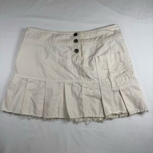 American Eagle White‎ Cotton Ruffled Mini Skirt Y2K 90s size 0 trendy